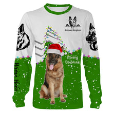 Load image into Gallery viewer, Cute funny German Shepherd Christmas 3D All over Sweatshirt, Long sleeve, Zip up, Hoodie shirt styles to choose for Dog lovers - IPH2160