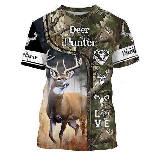 Personalized Deer Hunter Full Printing Shirts Big Game Hunting Camo Deer Shirt For Men And Women IPHW5449
