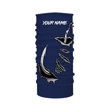 Load image into Gallery viewer, Fish hook Custom Navy blue Long Sleeve performance Fishing Shirts Fishing jerseys - IPHW1488