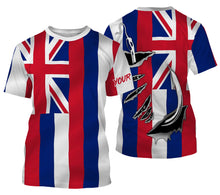 Load image into Gallery viewer, Hawaii State Fishing Custom Hawaiian Flag 3D Fish Hook UV Protection Long sleeve IPHW511