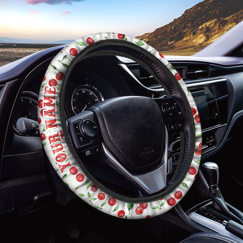 Classic Cherry Custom Steering Wheel Cover , red cherries Car Accessories  - IPHW1015
