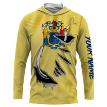 Load image into Gallery viewer, New Jersey Flag 3D Fish Hook UV Protection Custom Long Sleeve performance Fishing Shirts IPHW499
