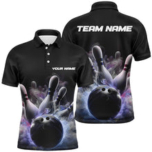 Load image into Gallery viewer, Custom Men Bowling Polo Shirts Smoke Bowling Team Jerseys Strike Bowling Shirts IPHW5402