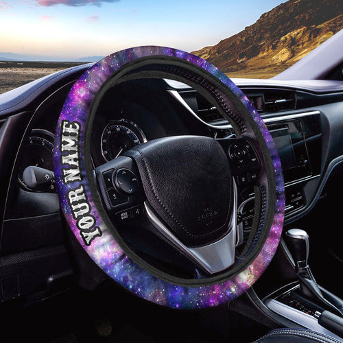 Personalized Astrological Steering Wheel Cover, Night sky celestial galaxy Car Accessories - IPHW1023