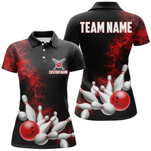 Load image into Gallery viewer, Custom Red Strike Bowling Shirts For Women Bowling Team Jerseys Bowling League Shirts IPHW5469