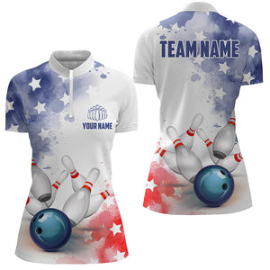 Personalized 3D Women'S Bowling Team Jersey Bowling Shirt American Bowling Polo Shirt IPHW5340