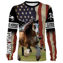 Load image into Gallery viewer, Clydesdale horse Vintage style Customize name 3D All over print shirts - personalized apparel gift for horse lovers - IPH1727