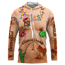 Load image into Gallery viewer, Funny Hairy chest ugly Christmas Bass fishing custom sun protection long sleeve fishing shirts jerseys NQS4099