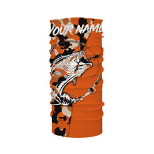 Load image into Gallery viewer, Custom Name bass fishing tattoos Camouflage Orange shirt Performance Fishing Shirt, Bass Fishing Jerseys NQS2479