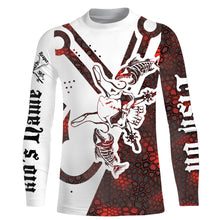 Load image into Gallery viewer, Fish hook skull reaper red camo fish on sun protection performance custom long sleeve fishing jerseys NQS3568