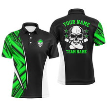 Load image into Gallery viewer, Black and green camo Custom camo Bowling polo Shirts For Men, team skull Bowling Jerseys NQS6369