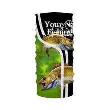 Load image into Gallery viewer, Walleye fishing Custom sun protection long sleeve fishing shirts for men women, Walleye fishing jersey NQS4122