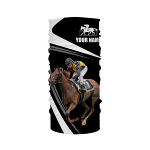Black and white horse racing shirts Customize Name 3D All Over Printed Shirts Personalized gift For Horse Lovers NQS2218