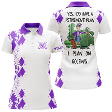 Load image into Gallery viewer, Womens golf polos shirts custom I have retirement plan on golfing, Mother day gift for mom| Multicolor NQS5296