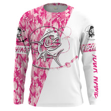 Load image into Gallery viewer, Mahi mahi fishing Pink girl camo Customize Name All Over Printed Shirts for women fishing NQS1712