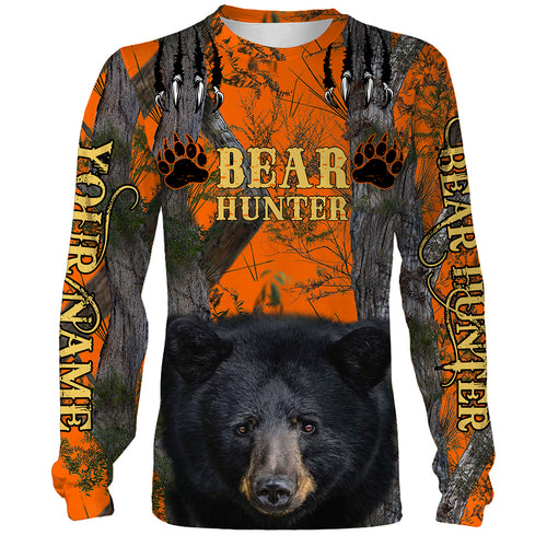 Black Bear Hunting Customize Name 3D All Over Printed Shirts Personalized Hunting gift For Adult And Kid NQS637