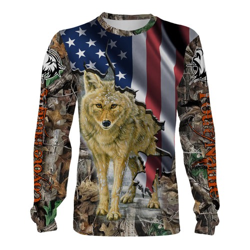 American Coyote hunting predator camouflage Customize Name hunting clothes NQS1042