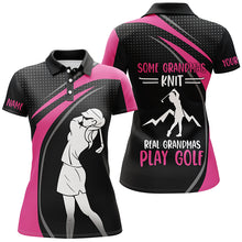 Load image into Gallery viewer, Pink Womens golf polo shirt custom some grandmas knit real grandmas play golf mother&#39;s day gifts NQS5342