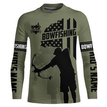 Load image into Gallery viewer, Carp hunter bowfishing American flag Custom UV sun protection Long sleeve Fishing Shirts jerseys NQS4621