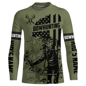 Bow hunter Deer Hunting American flag Custom 3D All over printed Shirts, Bowhunting shirt for hunter NQS4622