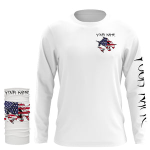 American fishing fish reaper skull personalized custom name sun protection long sleeve fishing shirts NQS3879