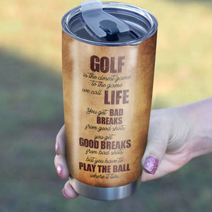 Vintage golf clubs custom name Golf Stainless Steel Tumbler Cup - personalized golf gifts NQS3425