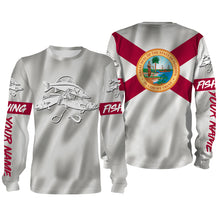 Load image into Gallery viewer, Inshore Slam Snook, Redfish,Trout fishing Florida State Flag 3D All Over print shirts saltwater personalized fishing apparel for Adult and kid NQS438