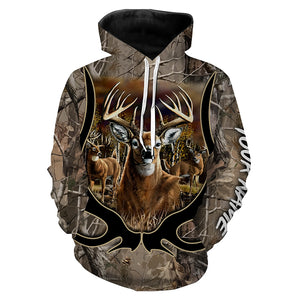 Deer Hunting Camo Custom name All Over Printed Shirts - Personalized Deer hunter gift for men, women NQS4101