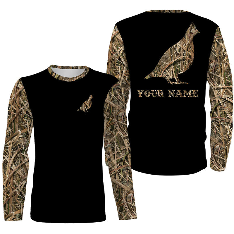 Grouse Hunting Camo Customize Name 3D All Over Printed Shirts Personalized Hunting gift For Adult, Kid NQS4105