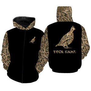 Grouse Hunting Camo Customize Name 3D All Over Printed Shirts Personalized Hunting gift For Adult, Kid NQS4105