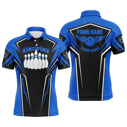 Custom bowling shirt for men – personalized team jersey front view