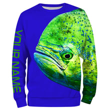 Load image into Gallery viewer, Mahi mahi Fishing Saltwater Blue Ocean All Over print shirts personalized fishing Gift NQS573