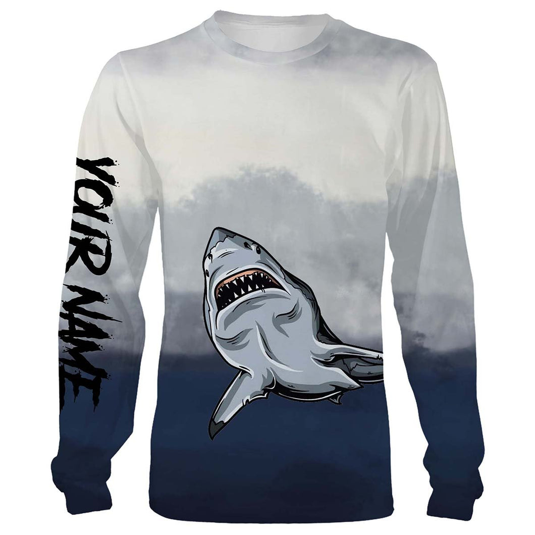 Shark fishing Customize Name  3D All Over Printed Personalized Fishing Shirts NQS282