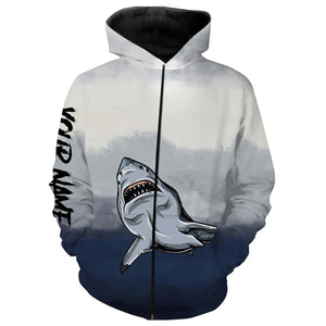 Shark fishing Customize Name  3D All Over Printed Personalized Fishing Shirts NQS282