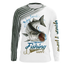 Load image into Gallery viewer, Striped Bass ( Striper) Fishing Customize Name 3D All Over Printed Shirts Personalized Fishing Gift NQS349
