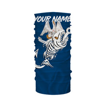 Load image into Gallery viewer, LA Fishing Custom Louisiana Flag Fish hook skull Custom sun protection fishing shirts for men, women NQS3317