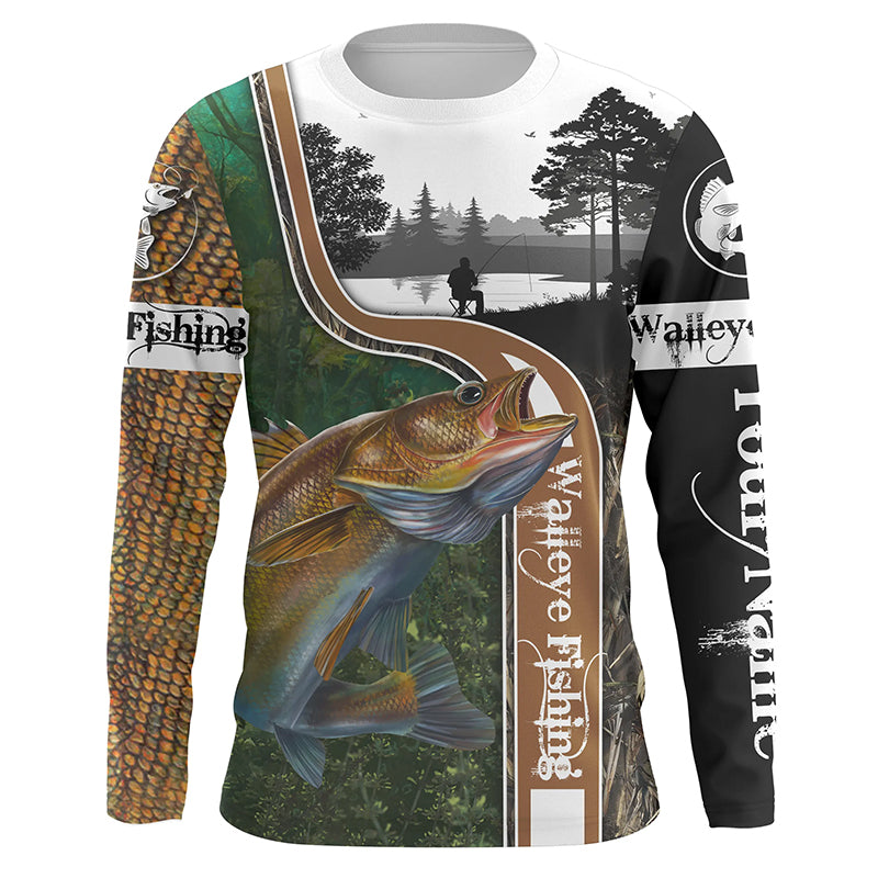 Walleye Fishing Customize name 3D All Over Printed Shirts Personalized Fishing Gift - NQS224