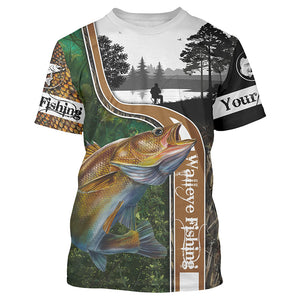 Walleye Fishing Customize name 3D All Over Printed Shirts Personalized Fishing Gift - NQS224