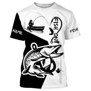 Musky Fish On Custome Name 3D All Over Printed Shirts For Adult And Kid Personalized Fishing gift NQS291