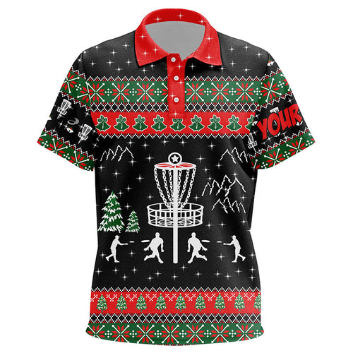 Funny ugly Christmas Kid disc golf polo shirts custom disc golf apparel Xmas Disc golf shirt NQS6643