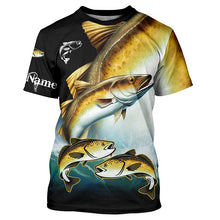 Load image into Gallery viewer, Pollock Fishing Customize Name UV protection long sleeves fishing shirts, Personalized Fishing Gift NQS6893