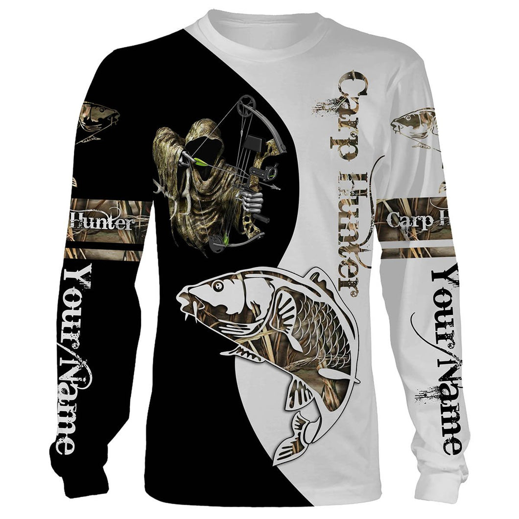 Carp Hunter Bowfishing Customize Name All Over Printed Shirts For Men And Women Personalized Fishing Gift NQS235