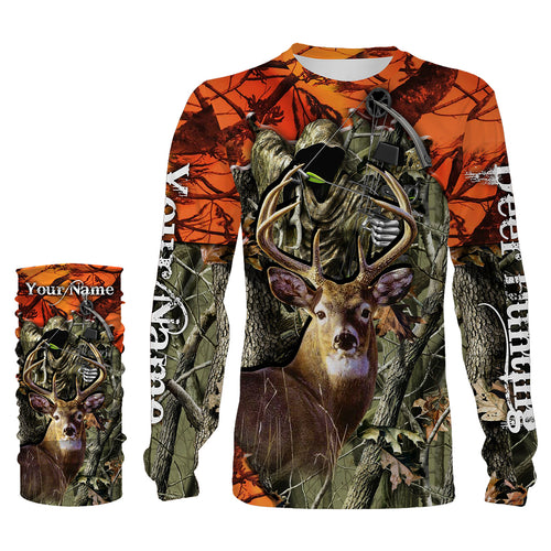 Deer Hunting big game camo Grim Reaper Custom Name 3D All over print shirts NQS742
