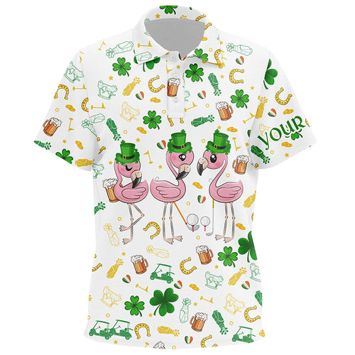 Kid golf polos shirt custom st patrick's day pattern golf clothes flamingo golf polos NQS7201