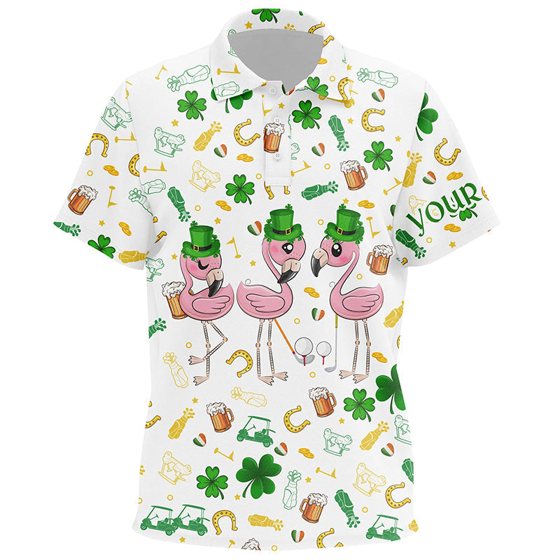 Kid golf polos shirt custom st patrick's day pattern golf clothes flamingo golf polos NQS7201