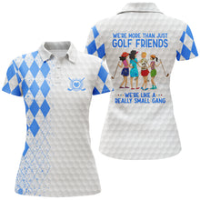 Load image into Gallery viewer, Custom funny women golf polo shirts multi-color we're more than just golf friends we're small gang NQS3669