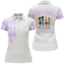 Load image into Gallery viewer, Custom funny women golf polo shirts multi-color we're more than just golf friends we're small gang NQS3669