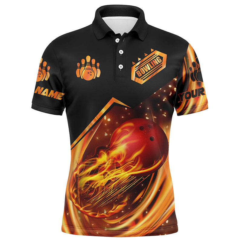 Custom bowling shirt for men – personalized team jersey front view