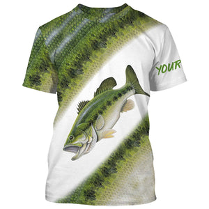 Bass Scale Fishing Customize Name Long sleeves Shirts For Men And Women Personalized Fishing NQS248