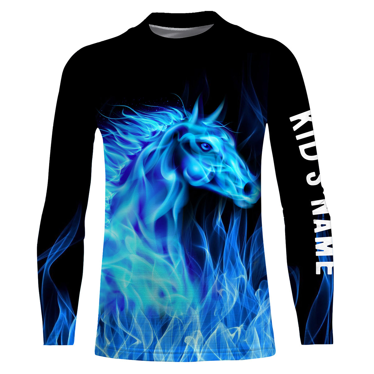 Blue fire horses Custom Horse Shirts personalized equestrian clothing, gifts for horse lovers NQS3278